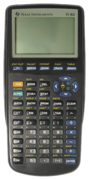 Texas Instruments TI-83 calculator preview